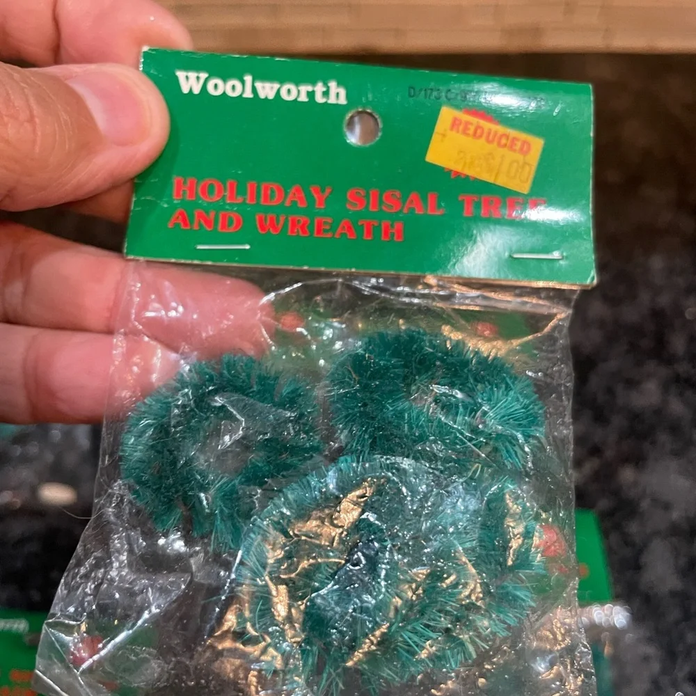 Vintage Woolworth’s Christmas Sisal Wreaths New Lot